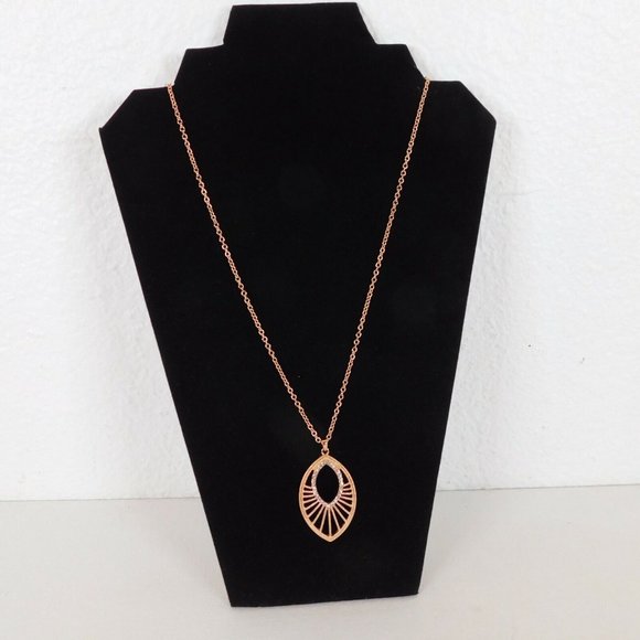 Avon Sunrise Long Pendant Necklace Signature Collection Beautiful Gold Tone Box - Picture 2 of 9